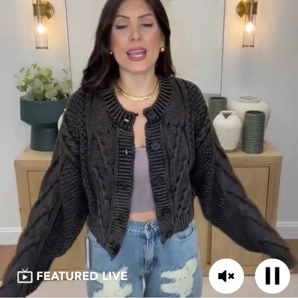 New Oli & Hali Mineral Wash Sweater Cardigan Top size XL - Picture 13 of 16